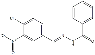 N'-[(E)-(4-chloro-3-nitrophenyl)methylidene]benzohydrazide 结构式