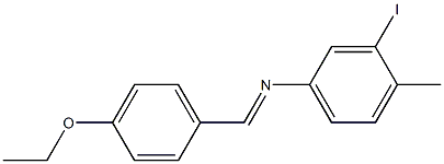 N-[(E)-(4-ethoxyphenyl)methylidene]-N-(3-iodo-4-methylphenyl)amine,,结构式