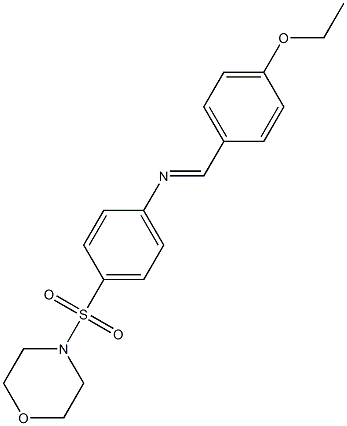 N-[(E)-(4-ethoxyphenyl)methylidene]-N-[4-(4-morpholinylsulfonyl)phenyl]amine Struktur