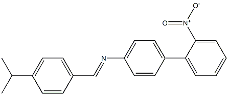 N-[(E)-(4-isopropylphenyl)methylidene]-N-(2'-nitro[1,1'-biphenyl]-4-yl)amine Structure