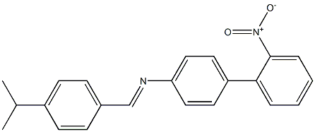 N-[(E)-(4-isopropylphenyl)methylidene]-N-(2'-nitro[1,1'-biphenyl]-4-yl)amine 结构式