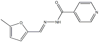 N'-[(E)-(5-methyl-2-furyl)methylidene]isonicotinohydrazide Struktur