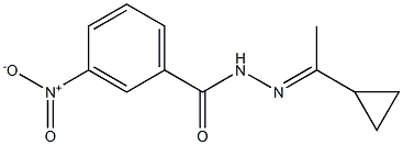 N'-[(E)-1-cyclopropylethylidene]-3-nitrobenzohydrazide Struktur