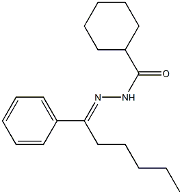 N'-[(E)-1-phenylhexylidene]cyclohexanecarbohydrazide Structure
