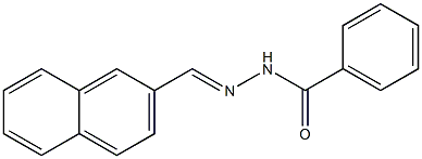 N'-[(E)-2-naphthylmethylidene]benzohydrazide 化学構造式