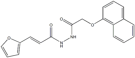 N'-[(E)-3-(2-furyl)-2-propenoyl]-2-(1-naphthyloxy)acetohydrazide Structure