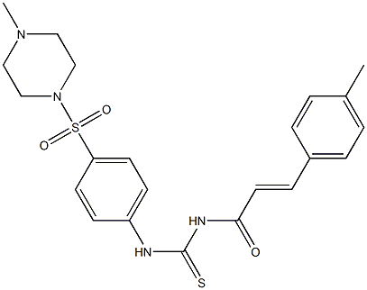 N-[(E)-3-(4-methylphenyl)-2-propenoyl]-N'-{4-[(4-methyl-1-piperazinyl)sulfonyl]phenyl}thiourea