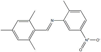 N-[(E)-mesitylmethylidene]-N-(2-methyl-5-nitrophenyl)amine 结构式