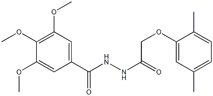 N'-[2-(2,5-dimethylphenoxy)acetyl]-3,4,5-trimethoxybenzohydrazide 结构式