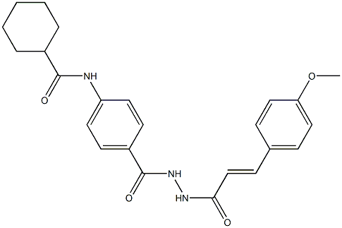 N-[4-({2-[(E)-3-(4-methoxyphenyl)-2-propenoyl]hydrazino}carbonyl)phenyl]cyclohexanecarboxamide Structure