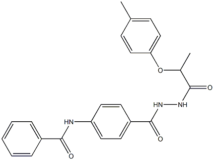 N-[4-({2-[2-(4-methylphenoxy)propanoyl]hydrazino}carbonyl)phenyl]benzamide Structure