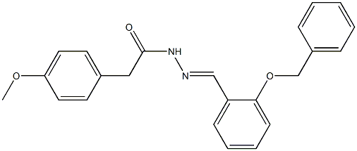 N'-{(E)-[2-(benzyloxy)phenyl]methylidene}-2-(4-methoxyphenyl)acetohydrazide Structure