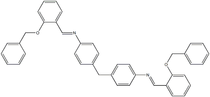 N-{(E)-[2-(benzyloxy)phenyl]methylidene}-N-{4-[4-({(E)-[2-(benzyloxy)phenyl]methylidene}amino)benzyl]phenyl}amine Structure