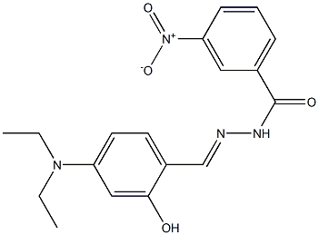 N'-{(E)-[4-(diethylamino)-2-hydroxyphenyl]methylidene}-3-nitrobenzohydrazide Struktur