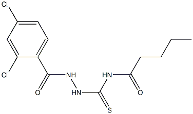 N-{[2-(2,4-dichlorobenzoyl)hydrazino]carbothioyl}pentanamide Structure