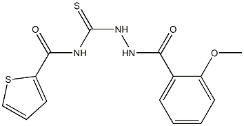 N-{[2-(2-methoxybenzoyl)hydrazino]carbothioyl}-2-thiophenecarboxamide Struktur