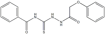 N-{[2-(2-phenoxyacetyl)hydrazino]carbothioyl}benzamide Struktur