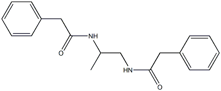 N-{1-methyl-2-[(2-phenylacetyl)amino]ethyl}-2-phenylacetamide Struktur