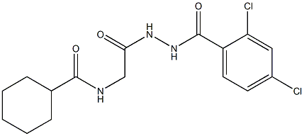  N-{2-[2-(2,4-dichlorobenzoyl)hydrazino]-2-oxoethyl}cyclohexanecarboxamide