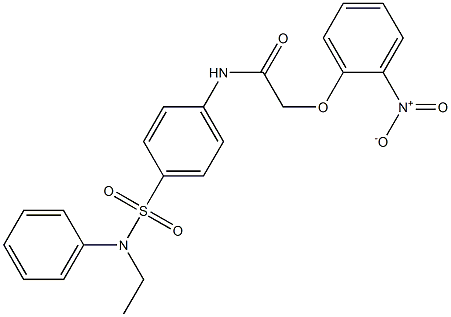 N-{4-[(ethylanilino)sulfonyl]phenyl}-2-(2-nitrophenoxy)acetamide 结构式