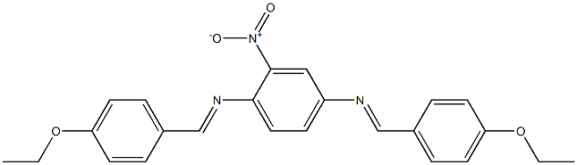 N-[(E)-(4-ethoxyphenyl)methylidene]-N-(4-{[(E)-(4-ethoxyphenyl)methylidene]amino}-2-nitrophenyl)amine 结构式