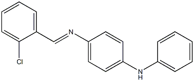 N-(4-anilinophenyl)-N-[(E)-(2-chlorophenyl)methylidene]amine 化学構造式