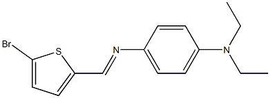 N-[(E)-(5-bromo-2-thienyl)methylidene]-N-[4-(diethylamino)phenyl]amine 结构式