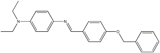 N-{(E)-[4-(benzyloxy)phenyl]methylidene}-N-[4-(diethylamino)phenyl]amine 化学構造式