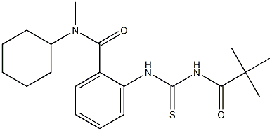 N-cyclohexyl-2-({[(2,2-dimethylpropanoyl)amino]carbothioyl}amino)-N-methylbenzamide