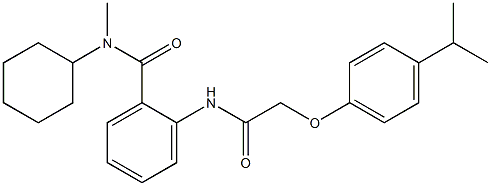 N-cyclohexyl-2-{[2-(4-isopropylphenoxy)acetyl]amino}-N-methylbenzamide Structure