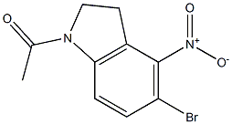 1-(5-溴-4-硝基吲哚啉)乙酮 结构式