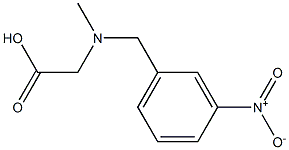 2-(N-(3-硝基苄基)-N-甲基氨基)乙酸,,结构式