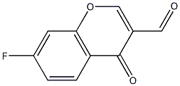 7-fluoro-4-oxo-4H-chromene-3-carbaldehyde,,结构式