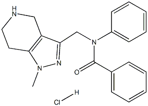 N-[(1-methyl-4,5,6,7-tetrahydro-1H-pyrazolo[4,3-c]pyridin-3-yl)methyl]-N-phenylbenzamide hydrochloride