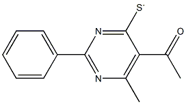 5-Acetyl-6-methyl-2-phenylpyrimidine-4-thiolate Struktur