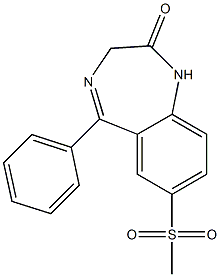 7-Methylsulfonyl-5-(phenyl)-1H-1,4-benzodiazepin-2(3H)-one Structure