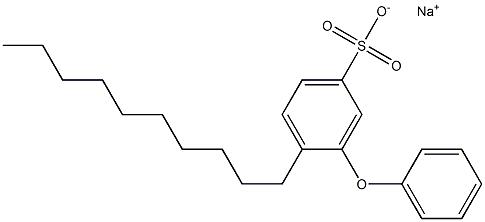 4-Decyl-3-phenoxybenzenesulfonic acid sodium salt,,结构式