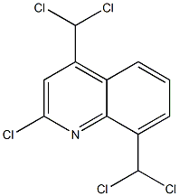 2-クロロ-4,8-ビス(ジクロロメチル)キノリン 化学構造式