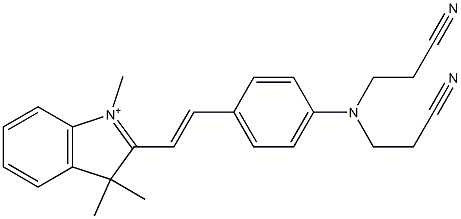 2-[4-[Bis(2-cyanoethyl)amino]styryl]-1,3,3-trimethyl-3H-indol-1-ium,,结构式