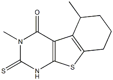 1,2,5,6,7,8-Hexahydro-3,5-dimethyl-2-thioxo[1]benzothieno[2,3-d]pyrimidin-4(3H)-one Struktur
