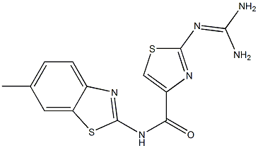  2-(Diaminomethyleneamino)-N-(6-methyl-2-benzothiazolyl)thiazole-4-carboxamide