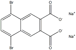 5,8-Dibromo-2,3-naphthalenedicarboxylic acid disodium salt,,结构式