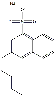 3-ペンチル-1-ナフタレンスルホン酸ナトリウム 化学構造式