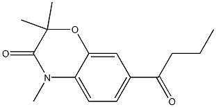 2,2,4-Trimethyl-7-butyryl-4H-1,4-benzoxazin-3(2H)-one 结构式