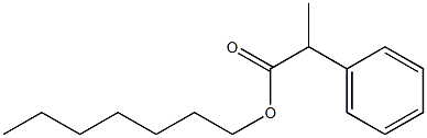 2-フェニルプロパン酸ヘプチル 化学構造式