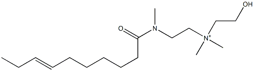 2-[N-(7-Decenoyl)-N-methylamino]-N-(2-hydroxyethyl)-N,N-dimethylethanaminium 结构式