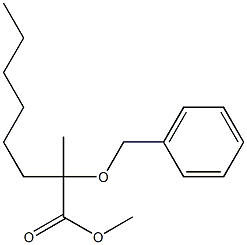 2-ベンジルオキシ-2-メチルオクタン酸メチル 化学構造式