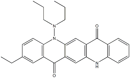 5-(Dipropylamino)-2-ethyl-5,12-dihydroquino[2,3-b]acridine-7,14-dione Structure