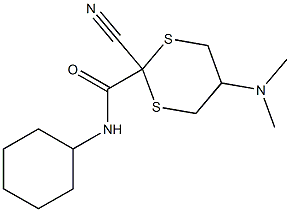 2-Cyano-5-(dimethylamino)-N-cyclohexyl-1,3-dithiane-2-carboxamide|