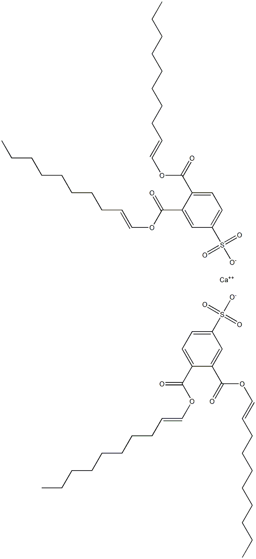 ビス[3,4-ジ(1-デセニルオキシカルボニル)ベンゼンスルホン酸]カルシウム 化学構造式